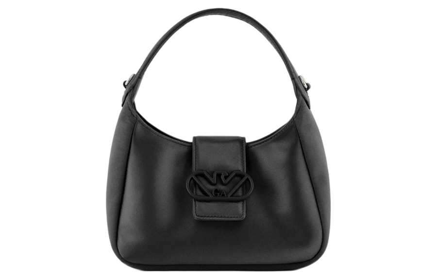 EMPORIO ARMANI Polyester Hobo Bag, Shoulder Bag, Crossbody Bag, Handbag Women's Black