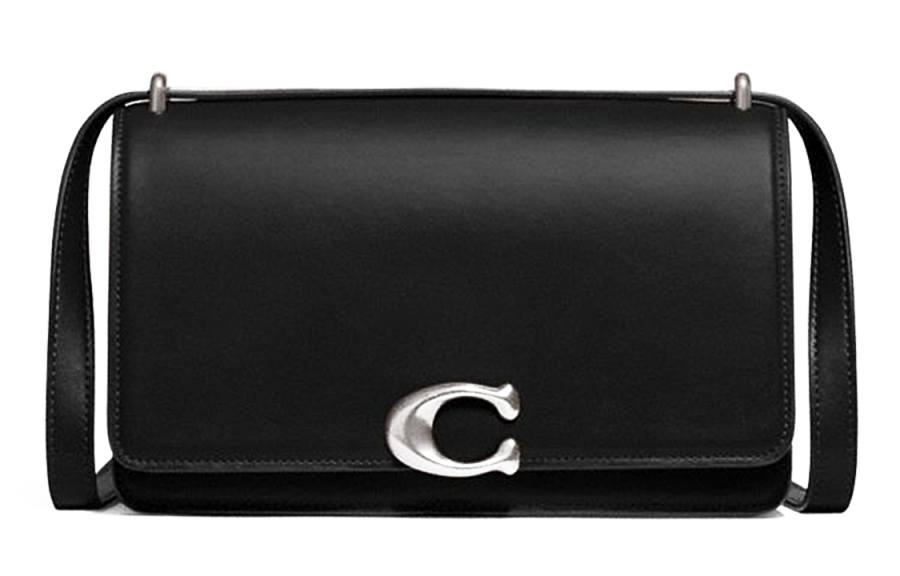 COACH Bandit Cow Leather Crossbody Bags Medium Women's Black