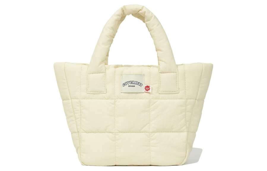 COVERNAT Nylon Tote Bag, Shopping Bag, Handbag Mini Women's Ivory