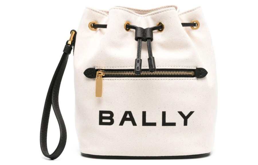 BALLY BALLY Bar Canvas Bucket Bag