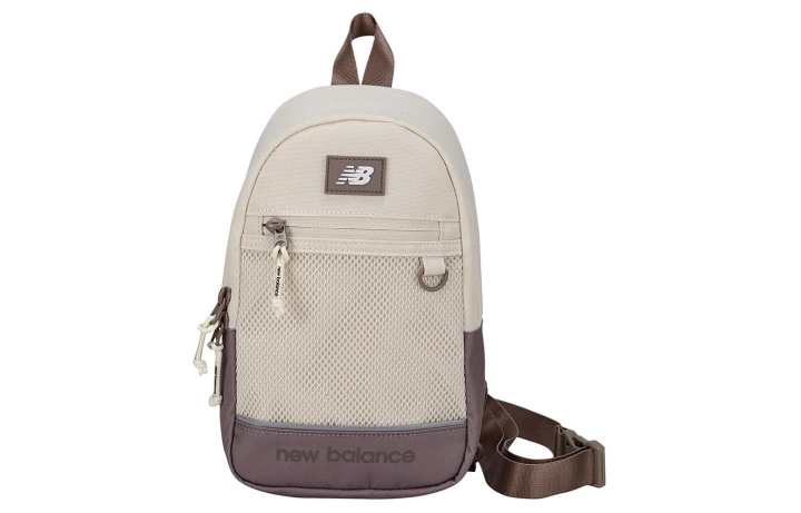 New Balance New Balance Polyester Sling Bag, Shoulder Bag Large Unisex Beige
