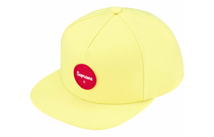Supreme Supreme 100% Cotton Twill Baseball Caps Unisex Light Yellow
