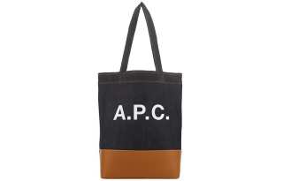 A.P.C Axel Fabric Tote Bag, Shopping Bag, Shoulder Bag, Handbag Men's Blue
