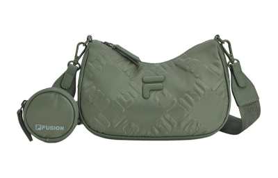 FILA FUSION Fabric Shoulder Bag, Crossbody Bag Women's Pearl Green