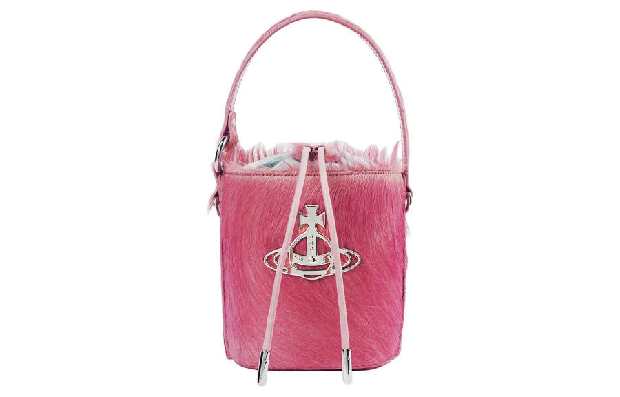 Vivienne Westwood DAISY Calf Hair Bucket Bag, Shoulder Bag, Crossbody Bag, Handbag Regular Women's