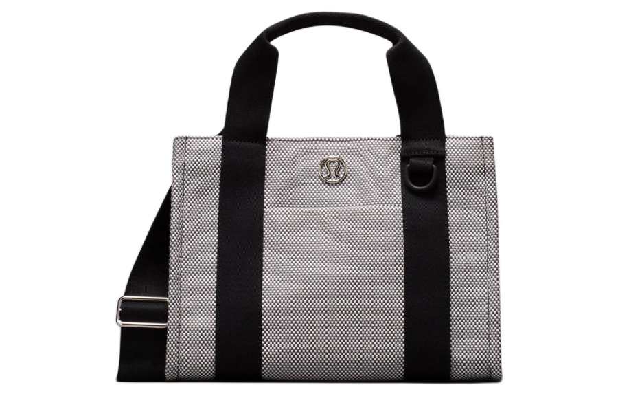 Lululemon Cotton Blend Canvas Tote Bag, Shopping Bag, Shoulder Bag, Crossbody Bag, Handbag Mini Women's