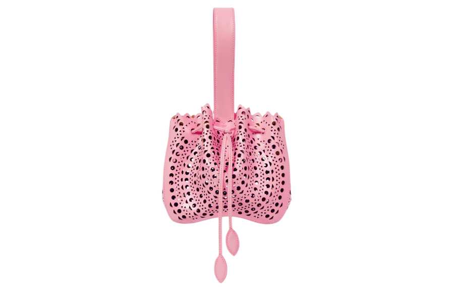 Alaia Calfskin Handbag Women's Pink