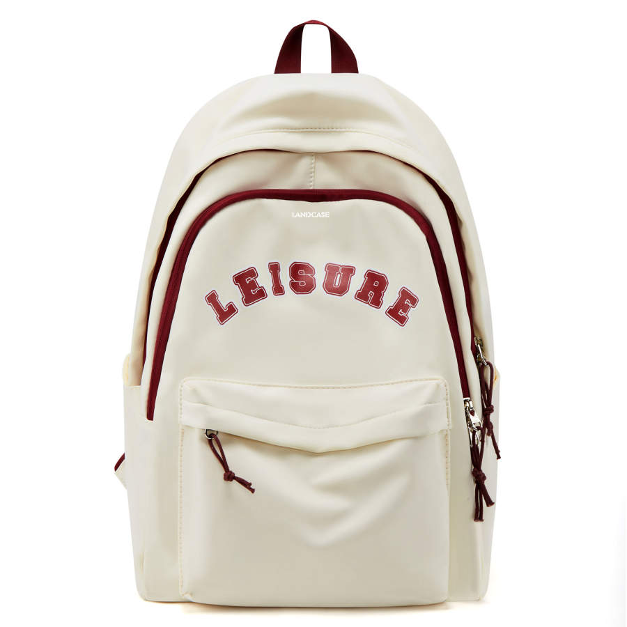 LANDCASE Fabric Laptop Bag Backpack Unisex Burgundy/Black/Blue/Red White