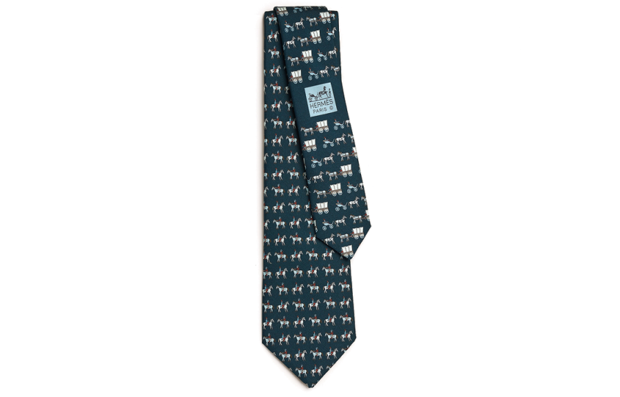 HERMES HERMES Twillbi Ties Men's Marine Blue