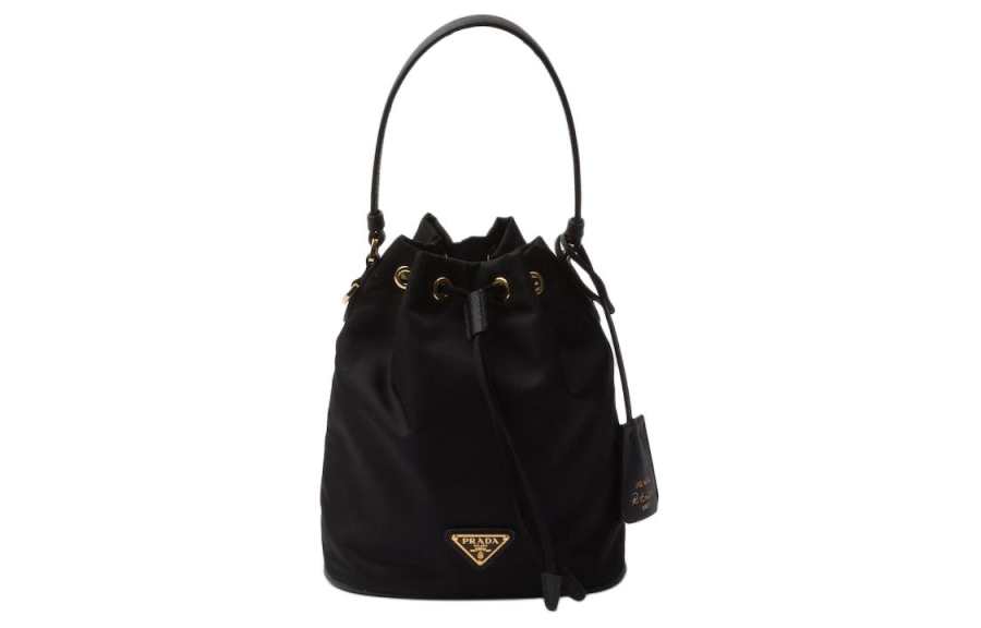PRADA Re EditionRe Nylon Recycled Nylon Bucket Bag, Handbag, Shoulder Bag, Crossbody Bag Mini Women's Black
