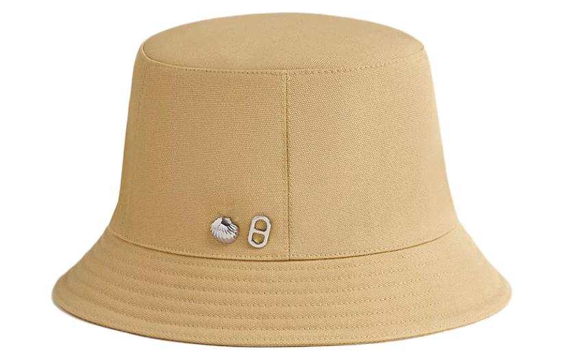 HERMES Cotton Bucket Hats Women's Beige