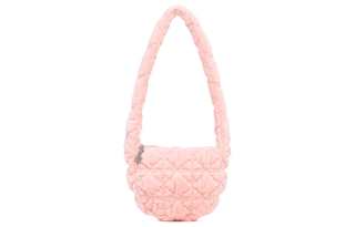 CARLYN Velvet Handbag, Shoulder Bag Mini Women's Pink