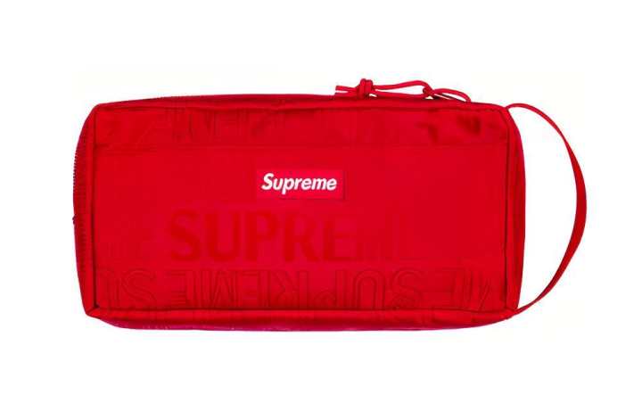 Supreme Supreme Nylon Storage Bag, Toiletry Bag Unisex Red