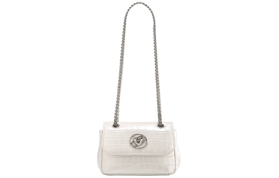 AILUXI Synthetic Leather Chain Bag Women's White