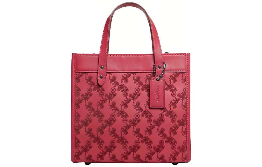 COACH Field Cow Leather Tote Bag, Shopping Bag, Handbag, Shoulder Bag, Crossbody Bag Women's Red