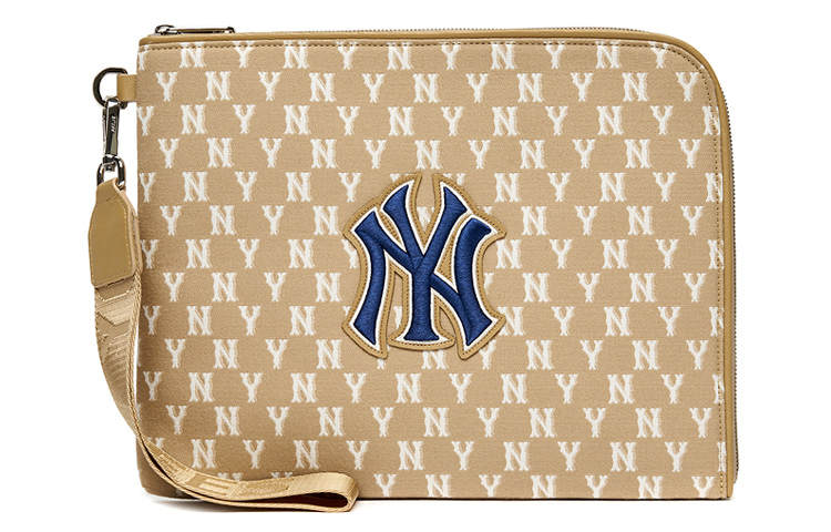 MLB MLB Monogram Collection Polyester Wallet Clutch Regular Unisex Khaki