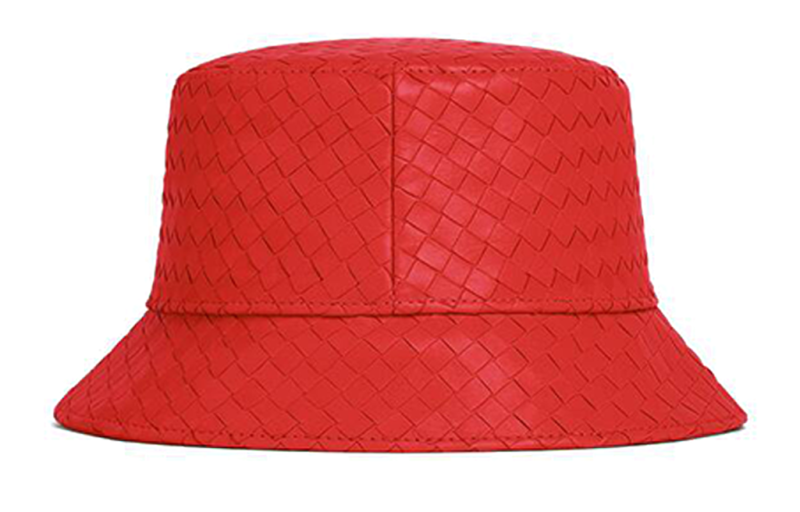 Bottega Veneta Lambskin Bucket Hats Men's Red
