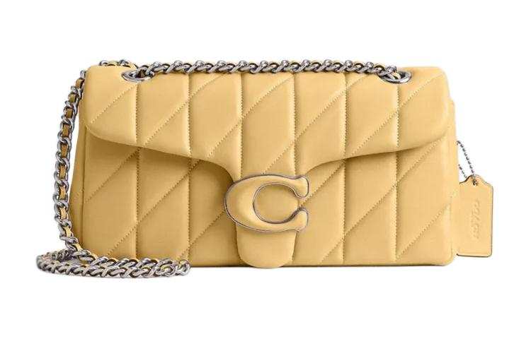 COACH Tabby Nappa Leather Hobo Bag, Crossbody Bag, Shoulder Bag Medium Women's Yellow
