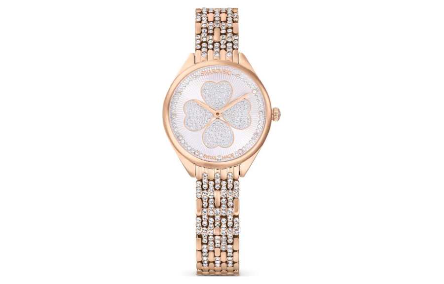 Swarovski Attract Collection Wrist Watches Quartz Movement Stainless Steel Strap 30mm White Dial Unisex