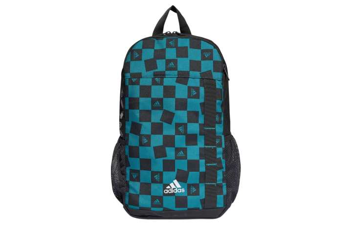 Adidas Adidas Recycled Polyester Plain Weave Fabric Backpack Unisex Carbon & Black