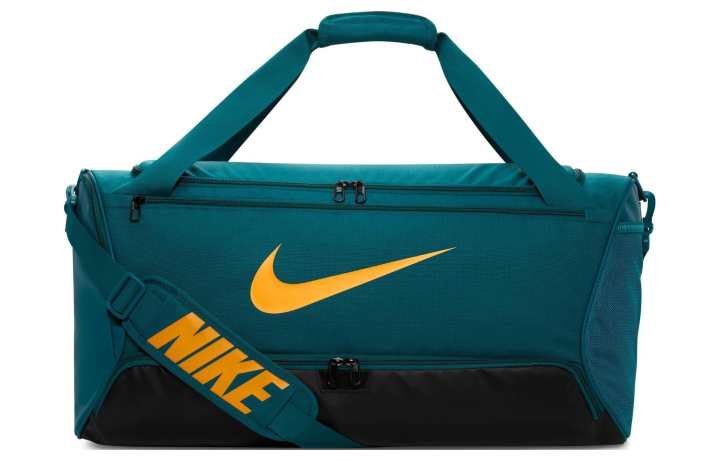 Nike Nike Polyester One Shoulder Crossbody Handheld Travel Bag Medium Unisex Geode Teal & Black & Sun Dial