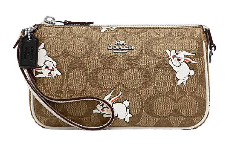 COACH X Big White Rabbit, Collaboration Nolita PVC Shoulder Bag, Handbag, Shoulder Bag Women's Taupe