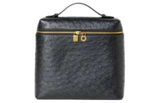 Loro Piana ExtraPocket Ostrich Leather Backpack Women's Black