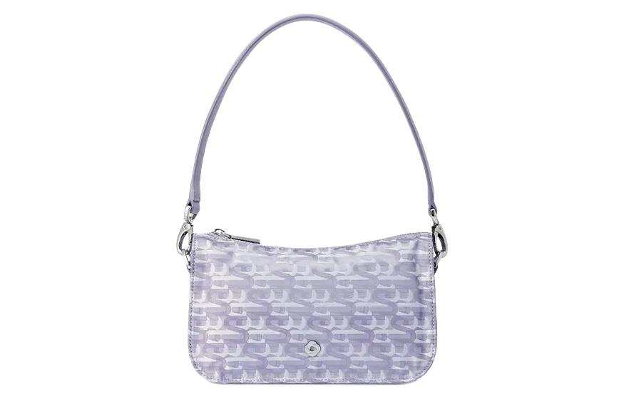 SAMSONITE Jacquard Fabric Shoulder Bag, Handbag, Shoulder Bag Women's Purple Print