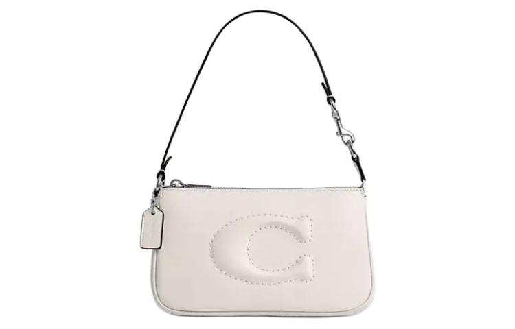COACH Nolita Smooth Leather One Shoulder Handbag Small Women's White