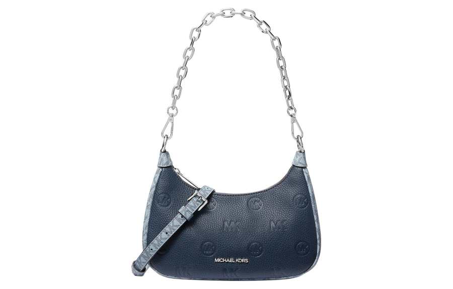 MICHAEL KORS Polyurethane Portable Crossbody Bag, Shoulder Bag Medium Women's Marine Blue