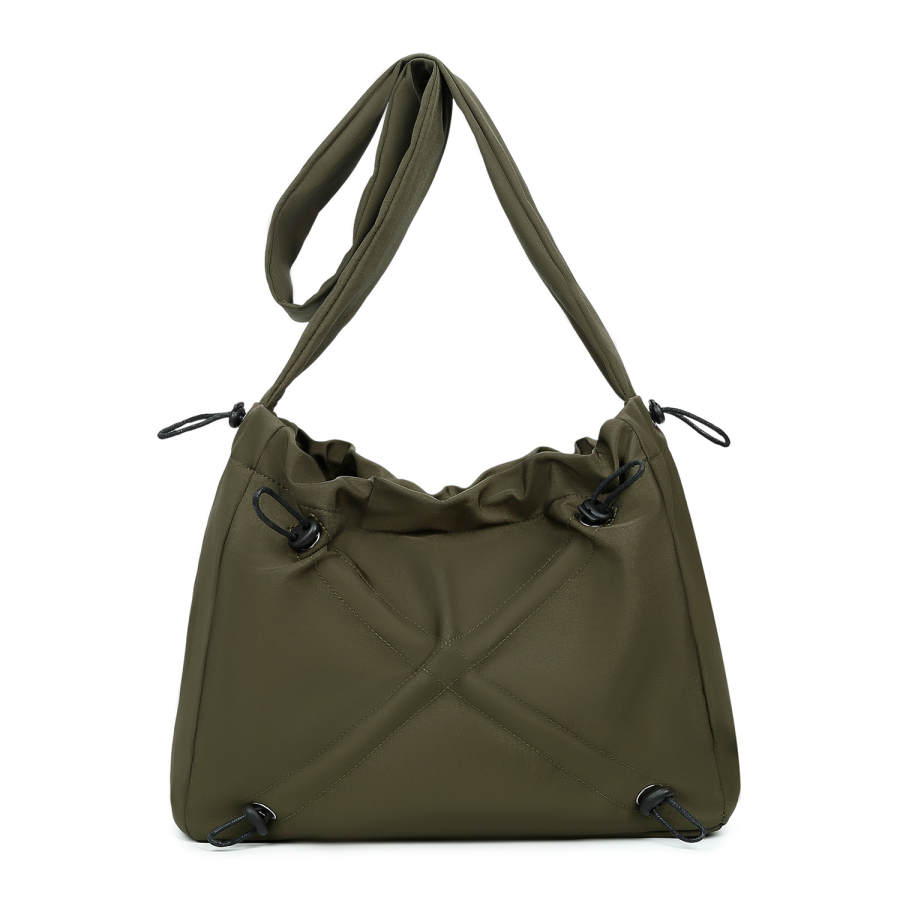 UNITE STAR Nylon Tote Bag, Shopping Bag, Crossbody Bag, Shoulder Bag Unisex Black/Green