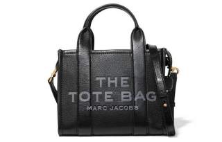 MARC JACOBS The Mini Traveler The Leather Tote Bag Black