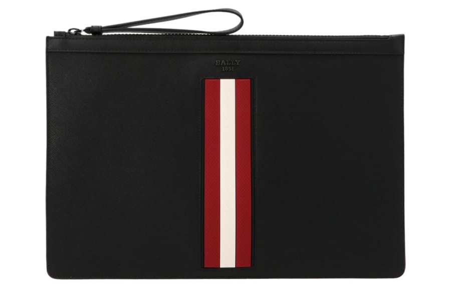 BALLY BALLY Cow Leather Wallet Clutch Men's Black