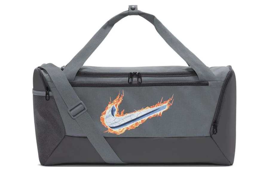 Nike Nike Nylon Handbag, Shoulder Bag, Crossbody Bag, Travel Bag 24L Men's Gray