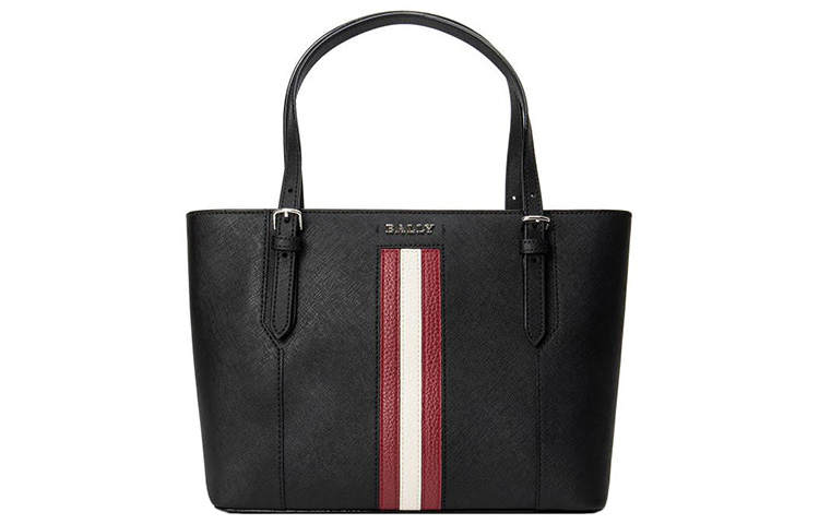 BALLY Cow Leather Tote Bag, Shopping Bag, Shoulder Bag, Handbag Women's Black