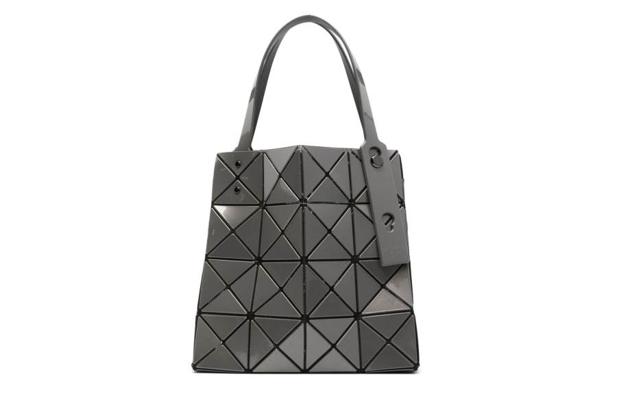 ISSEY MIYAKE CARAT Polyester Blend Tote Bag, Shopping Bag, Handbag Women's Silver