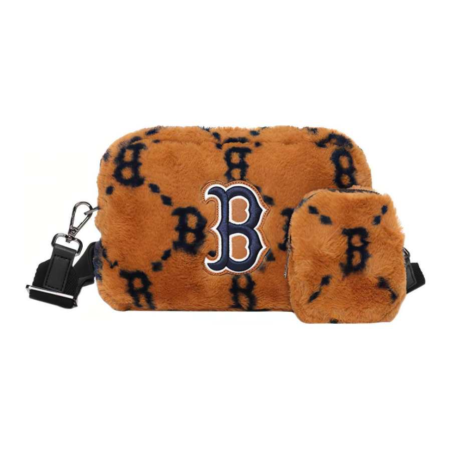 MLB MLB Monogram Collection Polyester Camera Bag, Shoulder Bag, Crossbody Bag Regular Unisex Brown