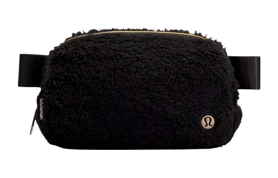 Lululemon Everywhere Sheepskin Fanny Pack Women's Natural Black