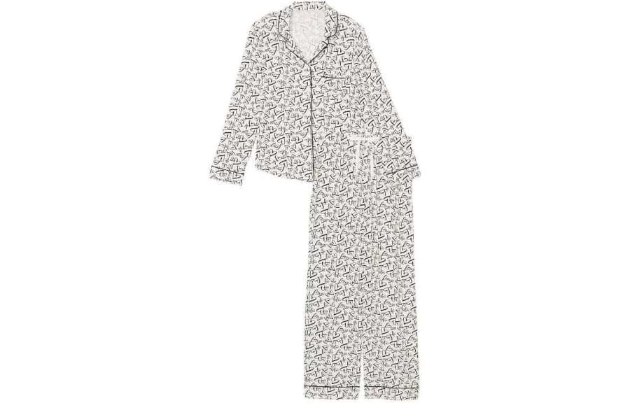 Victoria's Secret Modal Long Pajama Set Pajama Set Women's Black Heart
