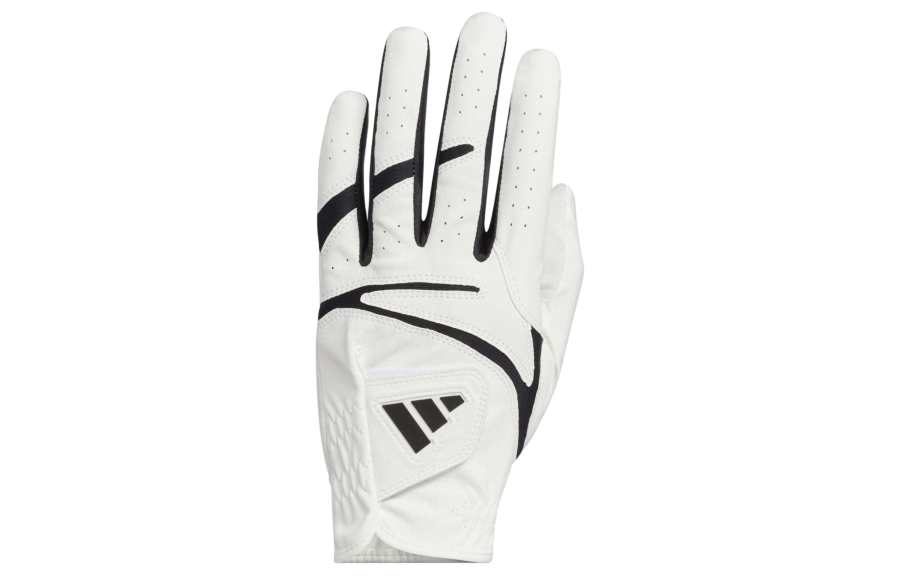 Adidas Adidas Polyurethane Recycled Polyester Synthetic Leather Sports Gloves Unisex White