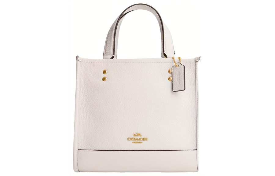 COACH Dempsey Cow Leather Tote Bag, Shopping Bag, Shoulder Bag, Crossbody Bag, Handbag Small Women's Chalk White