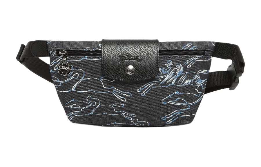 LONGCHAMP Le Pliage Canvas Sling Bag One Shoulder Crossbody Fanny Pack Extra Small Women's Marine Blue