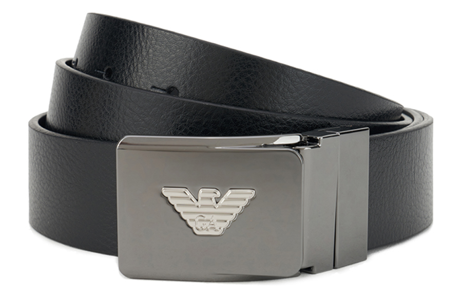 EMPORIO ARMANI Logo-buckle Leather Belt