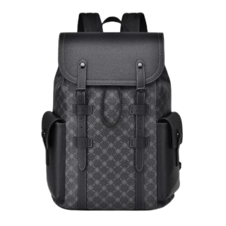 HACIN PVC Laptop Bag Backpack Regular Men's Black