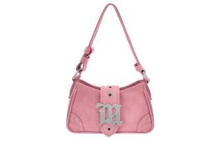 Misbhv Suede Handbag, Shoulder Bag Small Women's Pink