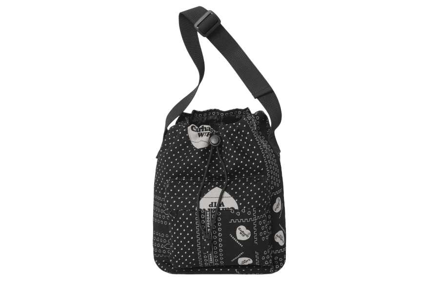 Carhartt WIP Cotton Canvas Shoulder Bag, Canvas Bag Regular Men's Black