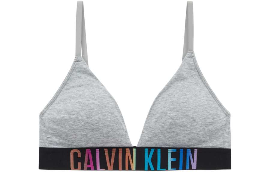 CALVIN KLEIN Bra Women's Gray Heather Flower