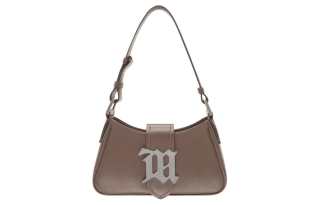 Misbhv Leather Handbag, Shoulder Bag Women's Travertine