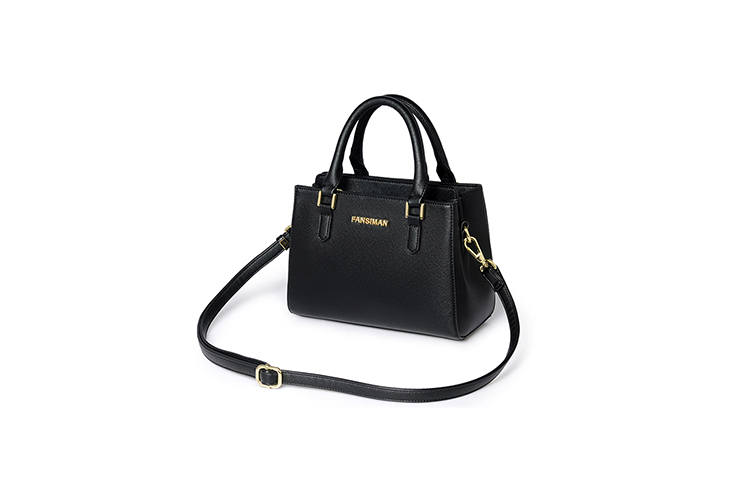 FANSIMAN Pu Handbag, Shoulder Bag Medium Women's Classic Black