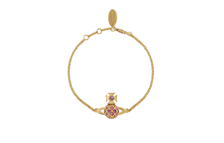 Vivienne Westwood Crystal, Brass Bracelets Women's Gold